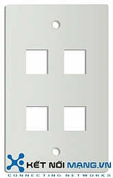 Face plates - Mặt nạ 04 port, US type, 70 x 114mm - Mặt phẳng