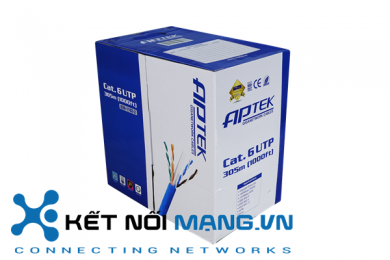 Cáp mạng APTEK CAT.6 UTP Copper, 23AWG, vỏ nhựa PVC