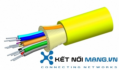 CommScope Fiber Optic Cable, Indoor, LSZH, 6 Fibers, singlemode, yellow