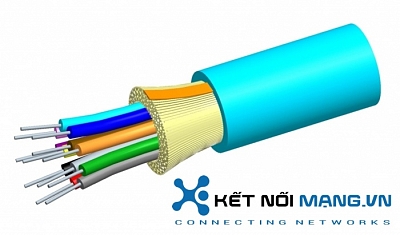 CommScope® Fiber Optic Cable, Indoor, LSZH, 6 Fibers, OM4, aqua