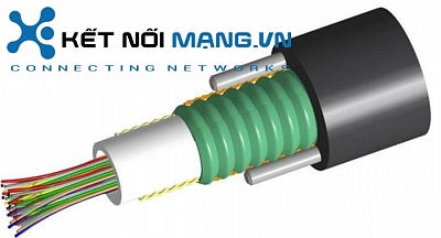 Fiber Optic Cable, OutDoor, Armored, Gel-Free, 4 Fibers, OM4