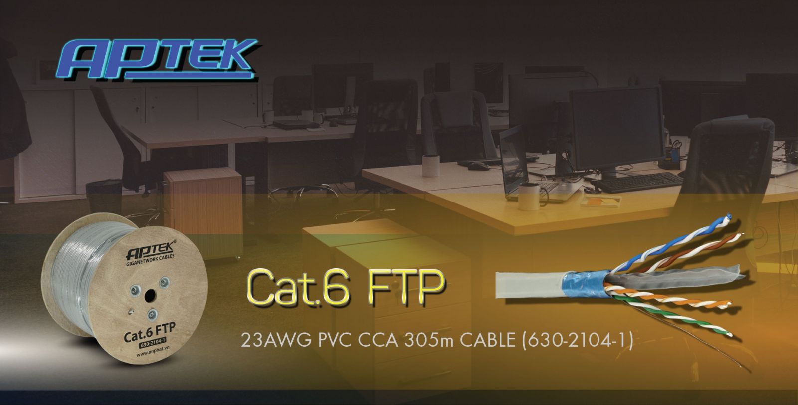 Cấu tạo của cáp mạng Cat.6 FTP CCA:
